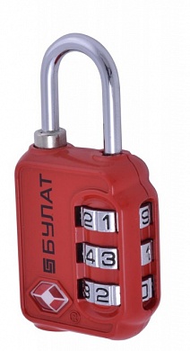 Замок навесной БУЛАТ кодовый ВС 293TSA (красный)